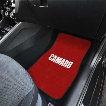 Red Camaro White Letter Car Floor Mats