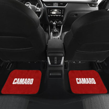 Red Camaro White Letter Car Floor Mats