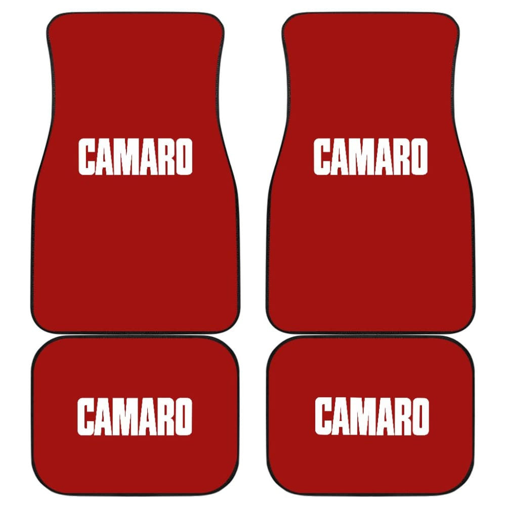 Red Camaro White Letter Car Floor Mats