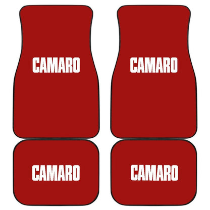 Red Camaro White Letter Car Floor Mats