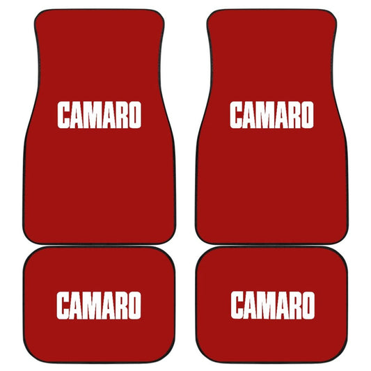 Red Camaro White Letter Car Floor Mats