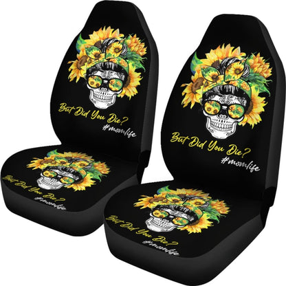 But Did You Die Mom Life Skull Bandana Sunflower Lovers Car Seat Covers
