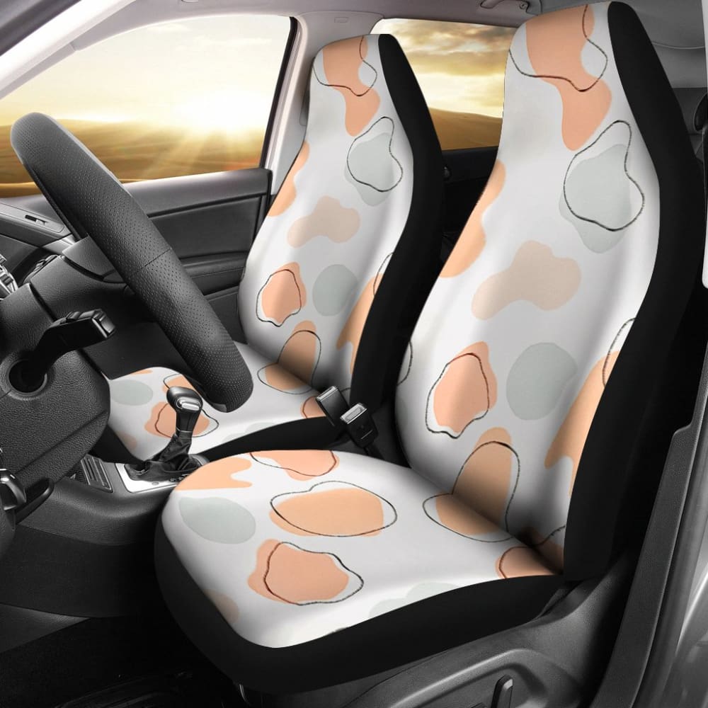 Colorful Cowhide Print Art Car Seat Covers