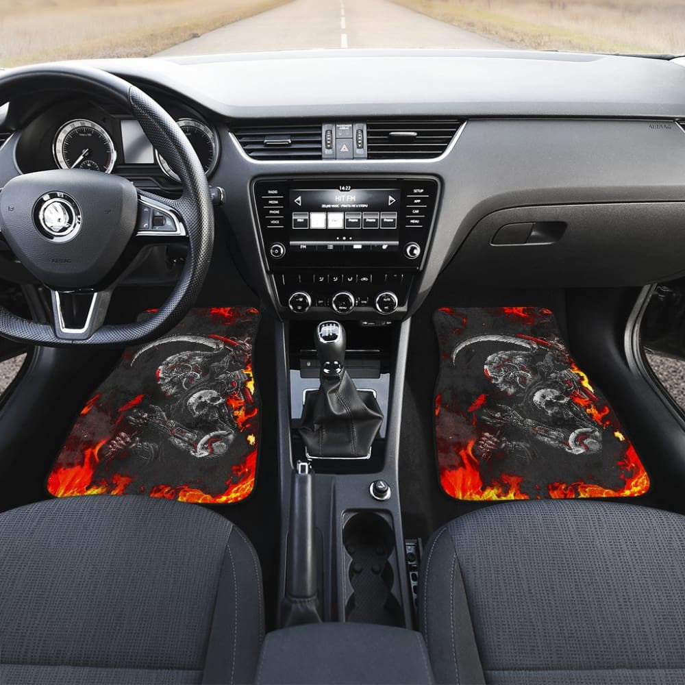 No One Can Stop Flame Grim Reaper Car Floor Mats
