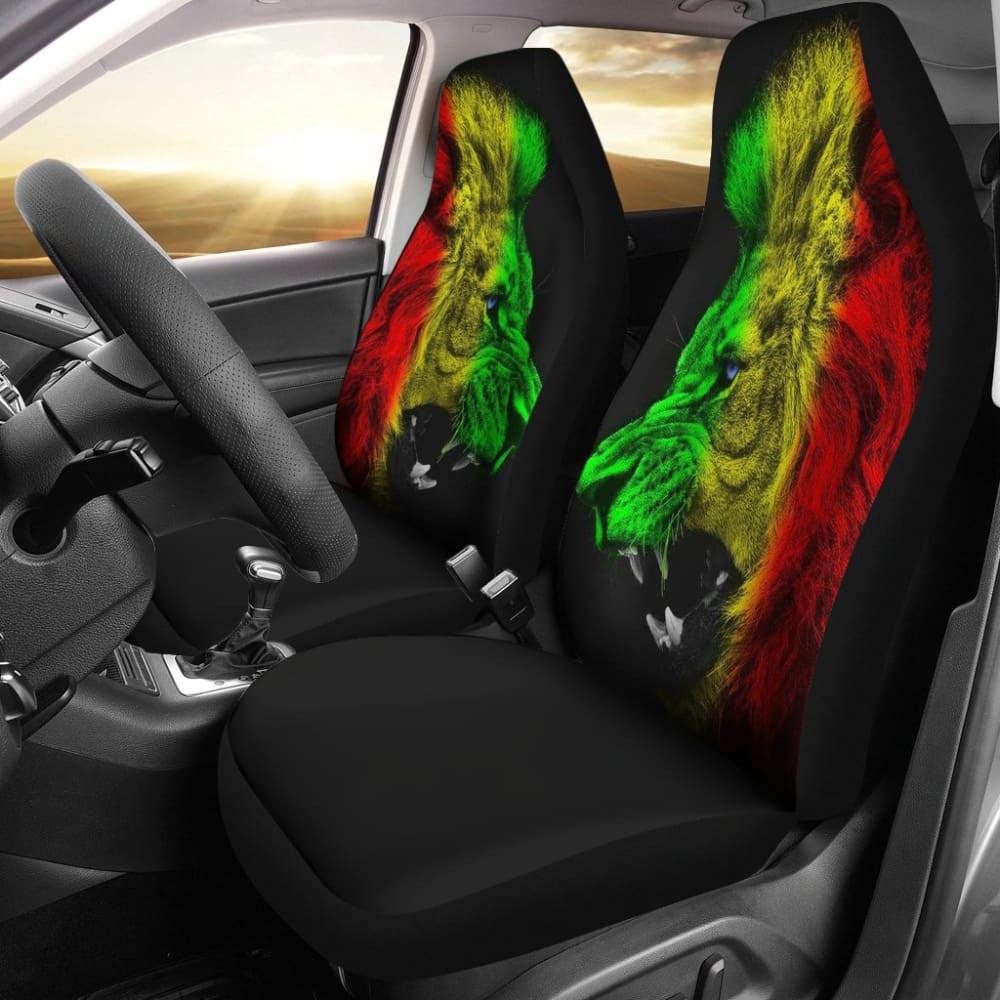 Amazing Gift Ideas Rasta Lion Roaring Car Seat Covers