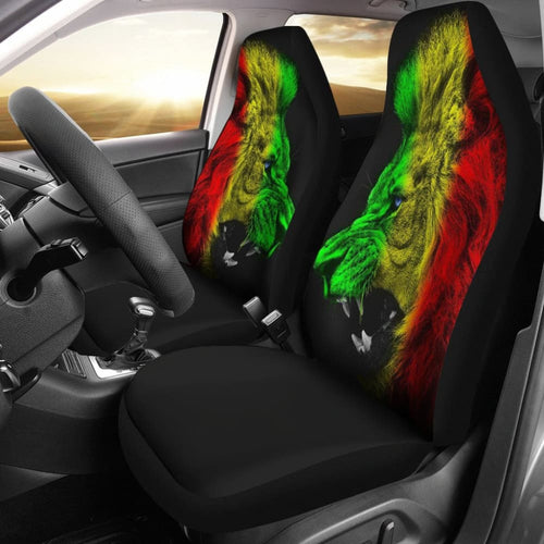 Amazing Gift Ideas Rasta Lion Roaring Car Seat Covers
