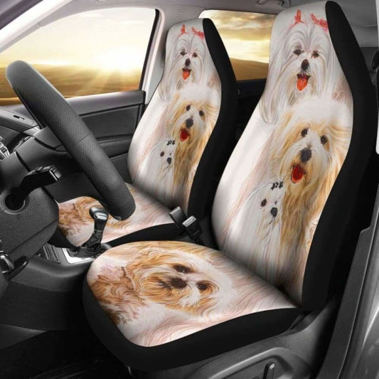 Car Seat Covers Maltese Dog