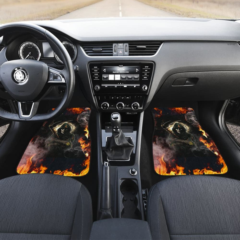 No Way Against Flame Grim Reaper Car Floor Mats