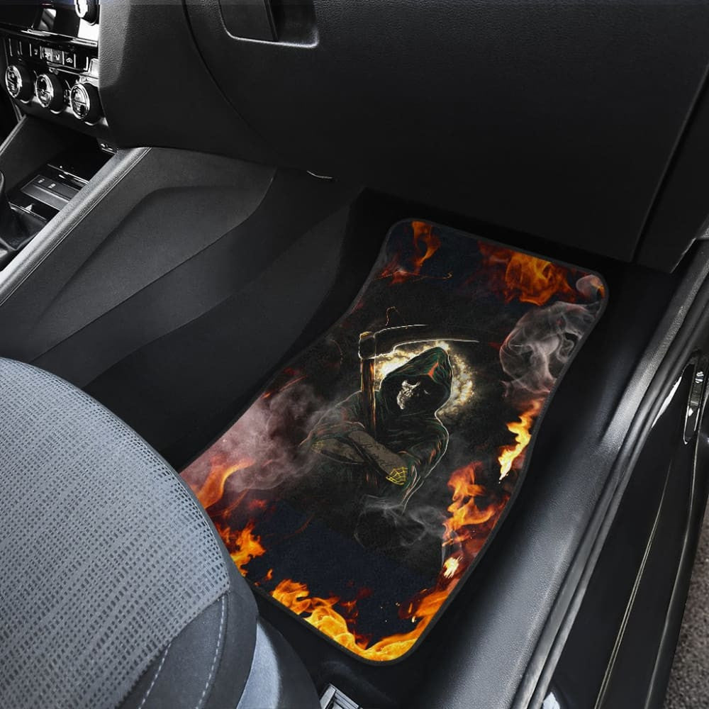 No Way Against Flame Grim Reaper Car Floor Mats
