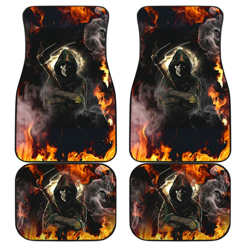 No Way Against Flame Grim Reaper Car Floor Mats