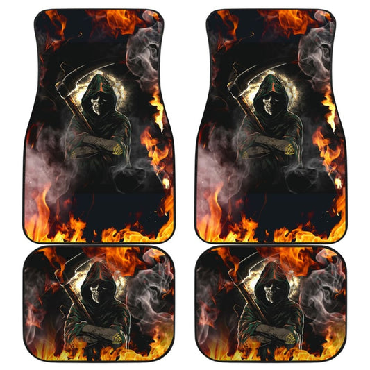 No Way Against Flame Grim Reaper Car Floor Mats