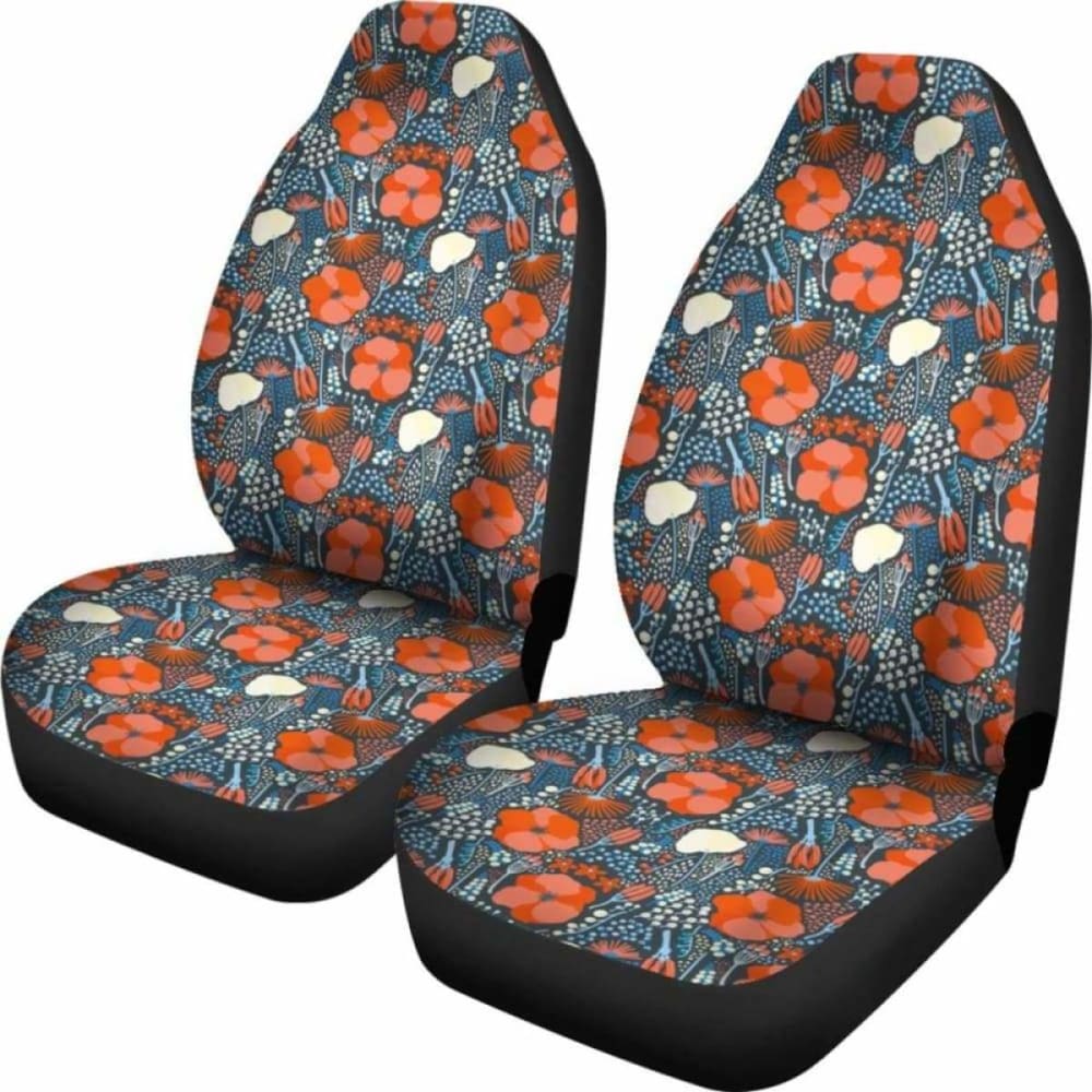 Tropical Orange Car Seat Covers