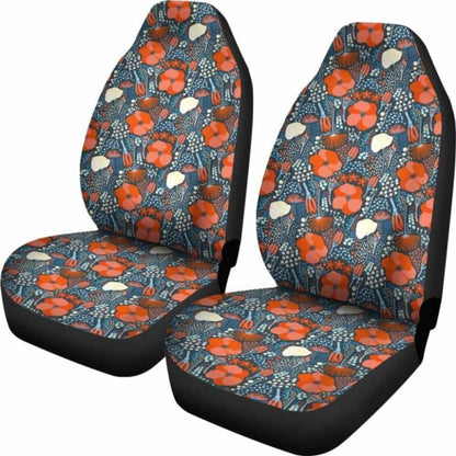 Tropical Orange Car Seat Covers
