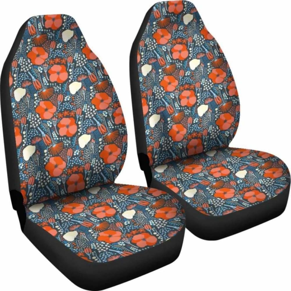 Tropical Orange Car Seat Covers
