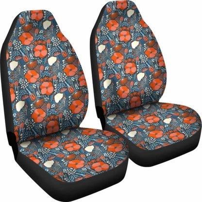 Tropical Orange Car Seat Covers