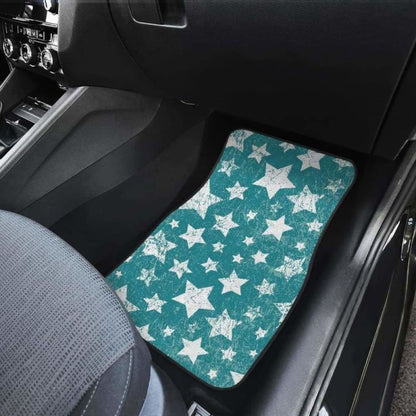 Vintage Star Pattern Front And Back Car Mats