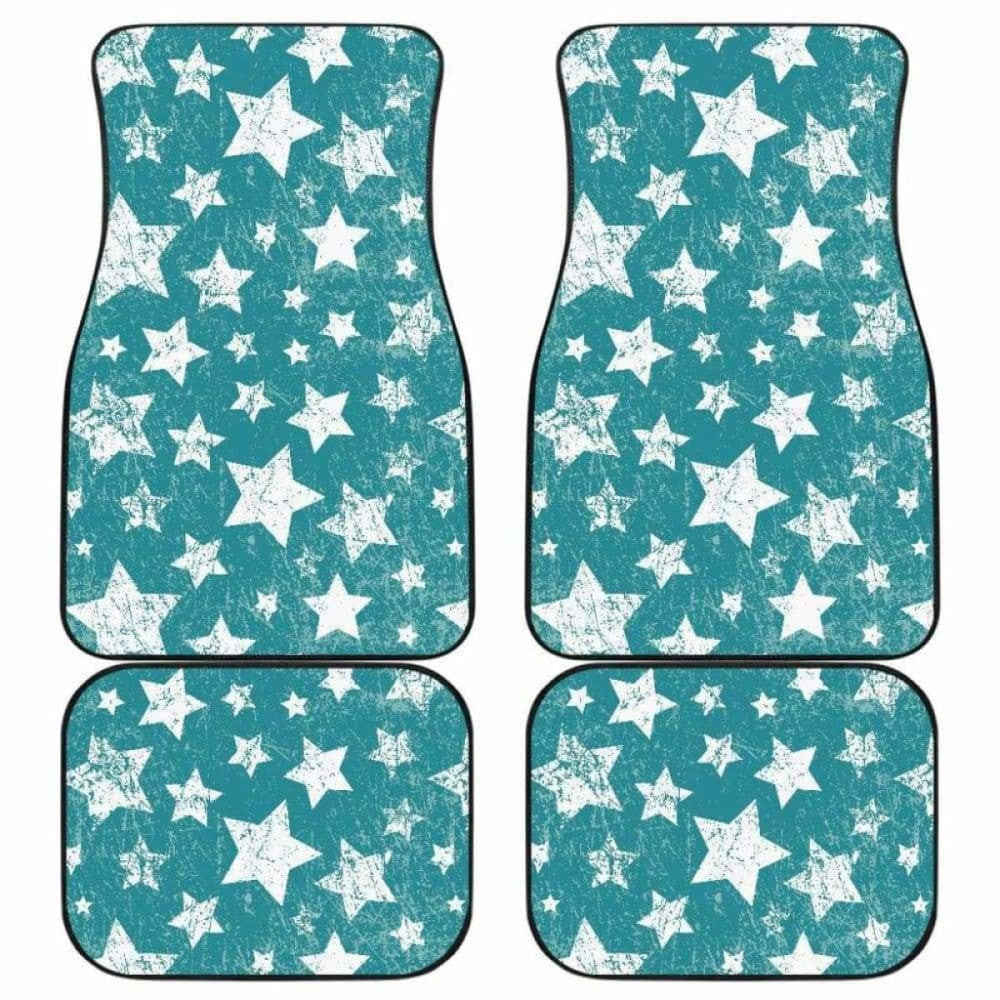 Vintage Star Pattern Front And Back Car Mats