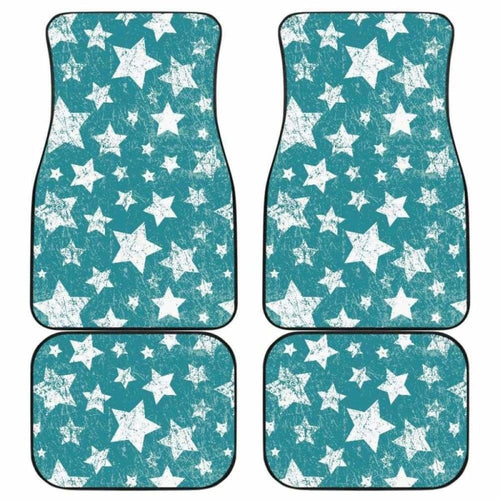 Vintage Star Pattern Front And Back Car Mats