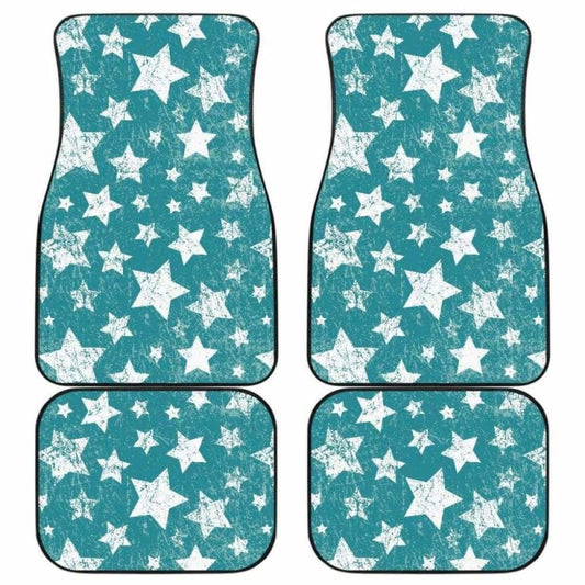 Vintage Star Pattern Front And Back Car Mats
