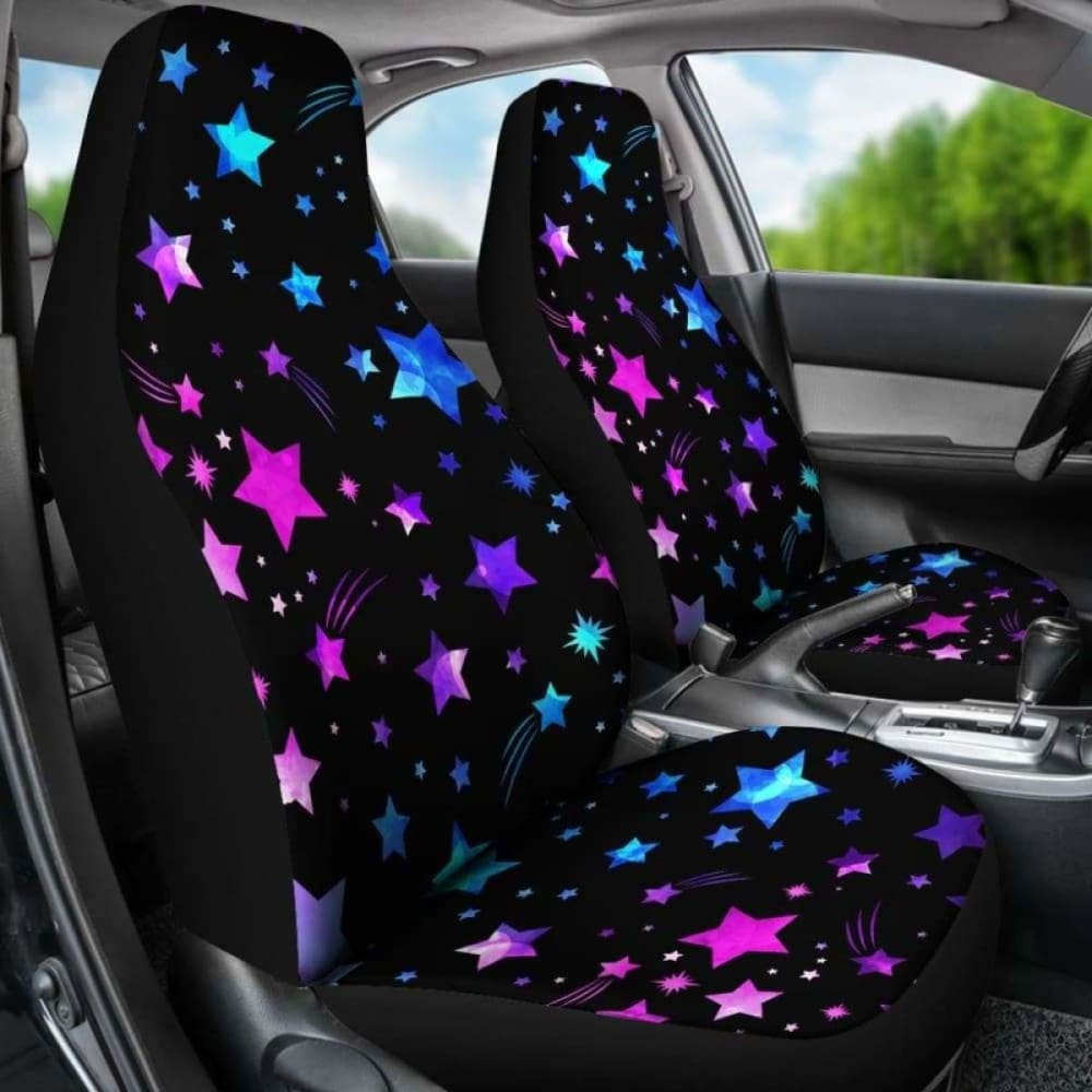 Pink & Purple Stars Car Seat Covers