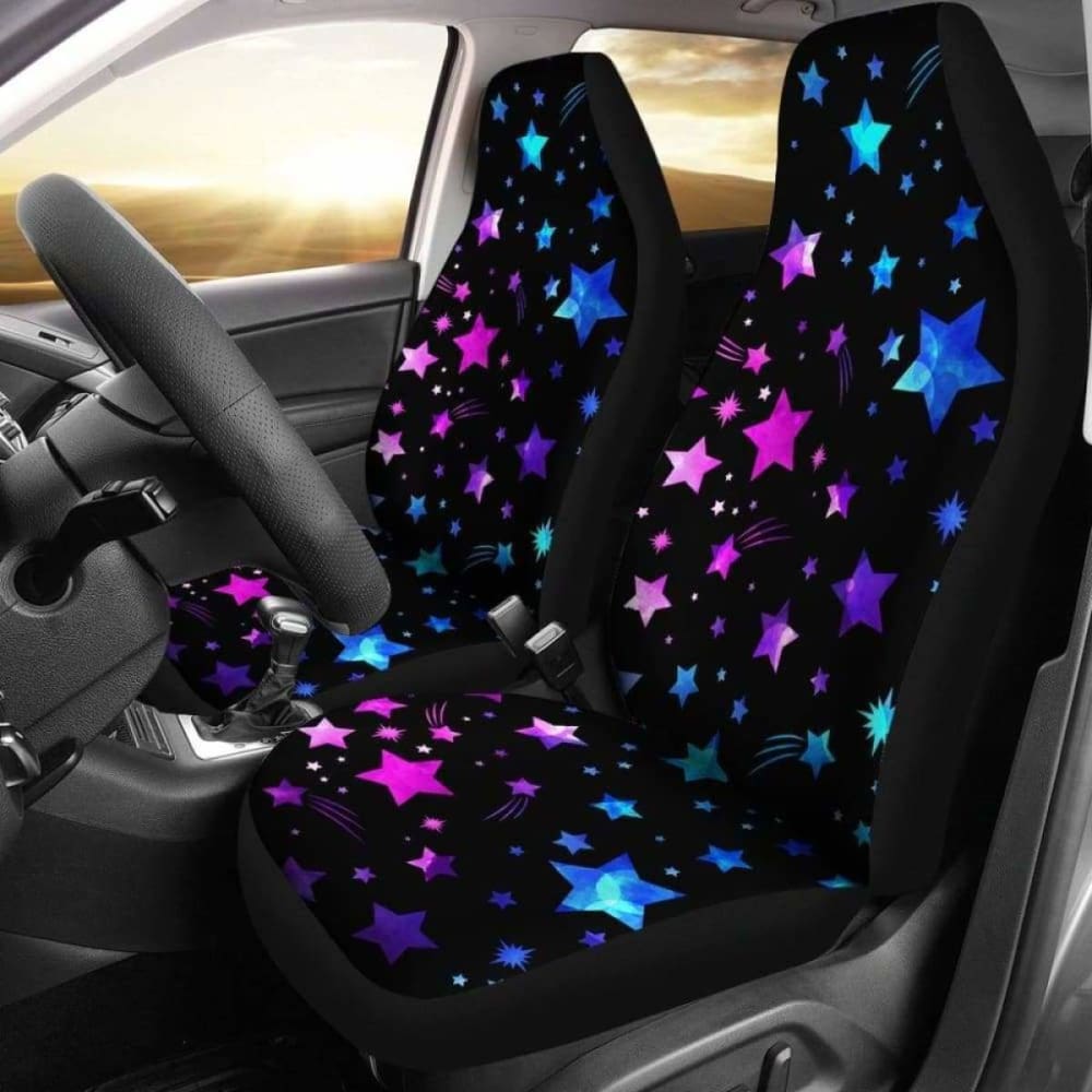 Pink & Purple Stars Car Seat Covers