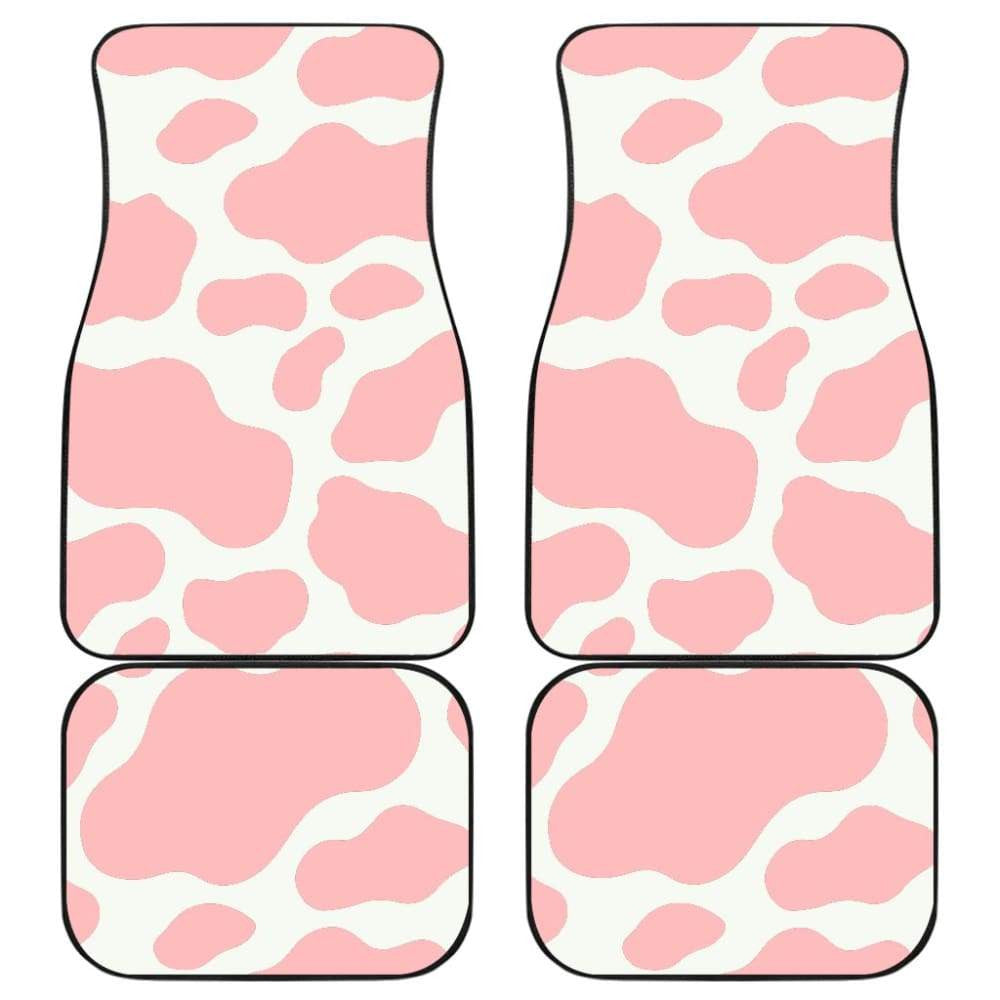 Pink Cow Pattern Print Car Floor Mats