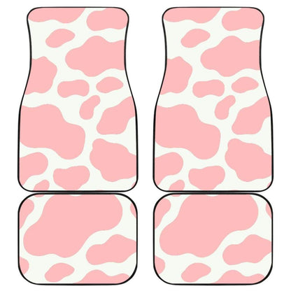 Pink Cow Pattern Print Car Floor Mats
