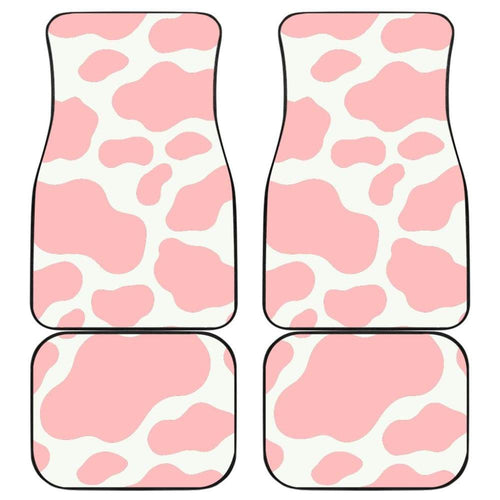 Pink Cow Pattern Print Car Floor Mats