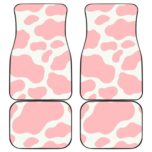 Pink Cow Pattern Print Car Floor Mats