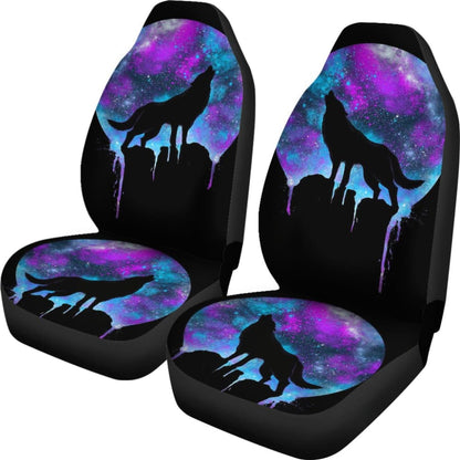 Wolf Howling At Full Moon Car Seat Covers