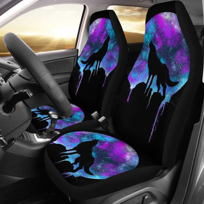 Wolf Howling At Full Moon Car Seat Covers