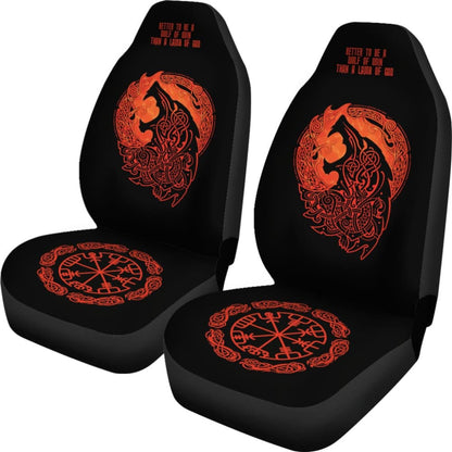 Viking Fenrir Vegvisir Symbol Car Seat Covers