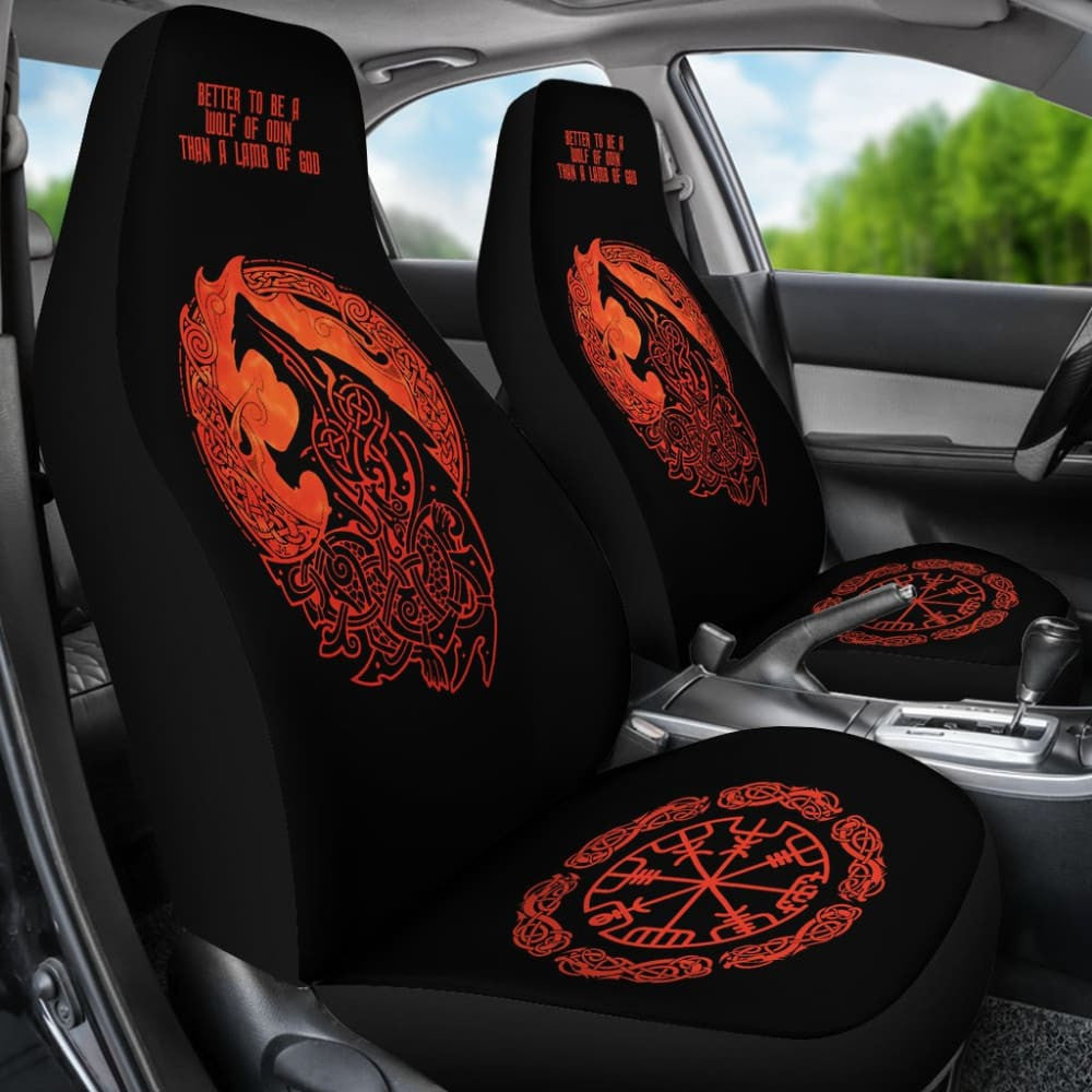 Viking Fenrir Vegvisir Symbol Car Seat Covers