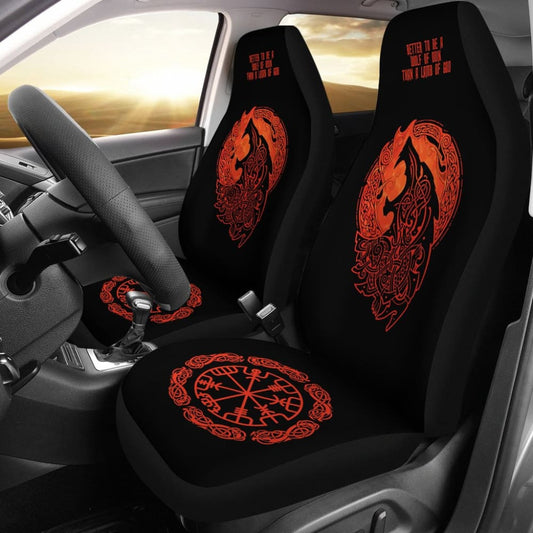 Viking Fenrir Vegvisir Symbol Car Seat Covers