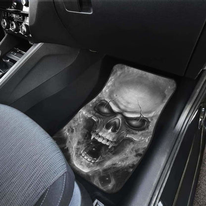 Set Of Pcs Flaming Skull Car Mat