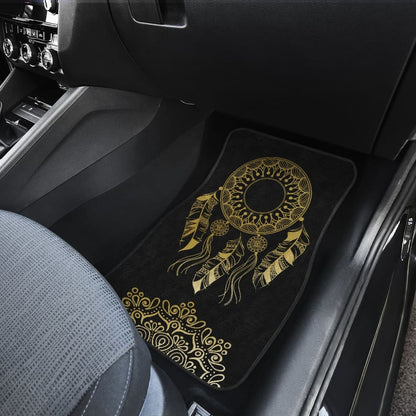 Dream Catcher Gold Mandala Lotus Boho Style Car Floor Mats