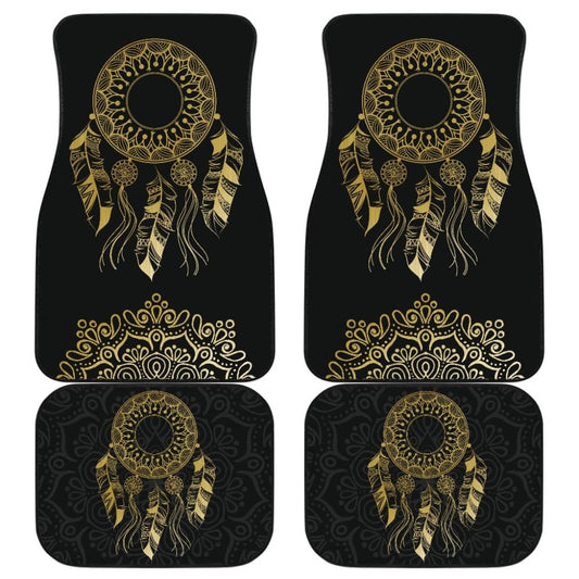 Dream Catcher Gold Mandala Lotus Boho Style Car Floor Mats
