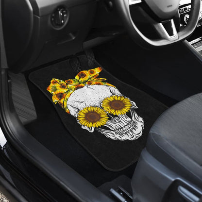 Skull Bandana Sunflower Cute Car Floor Mats