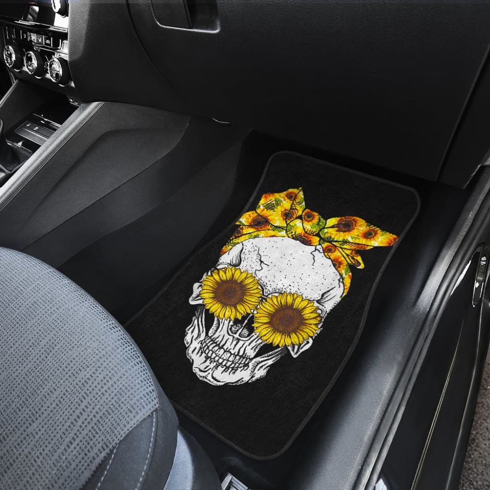 Skull Bandana Sunflower Cute Car Floor Mats