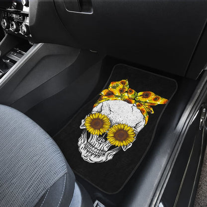 Skull Bandana Sunflower Cute Car Floor Mats