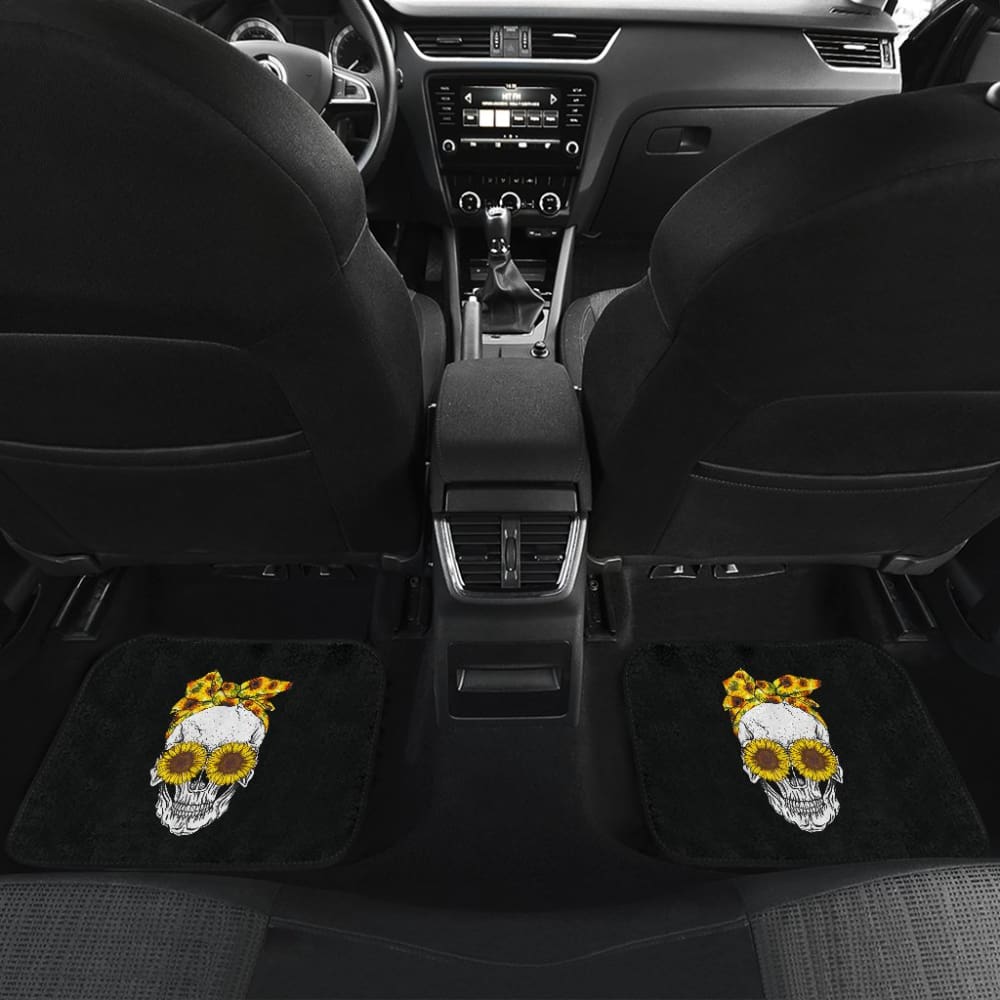 Skull Bandana Sunflower Cute Car Floor Mats