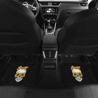 Skull Bandana Sunflower Cute Car Floor Mats