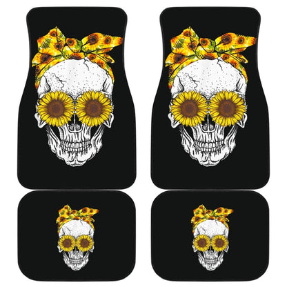 Skull Bandana Sunflower Cute Car Floor Mats
