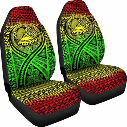American Samoa Car Seat Cover - American Samoa Seal Polynesian Tattoo Reggae -