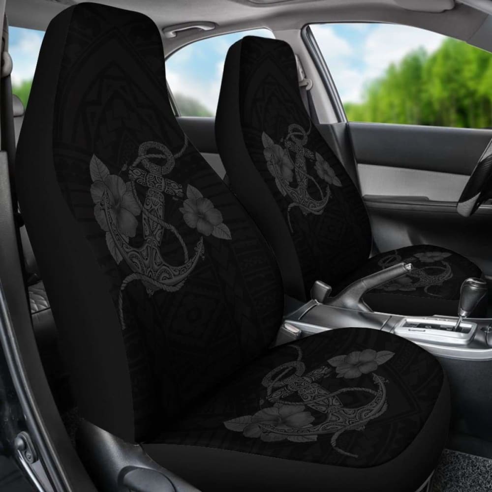 Anchor Gray Poly Tribal Car Seat Covers -