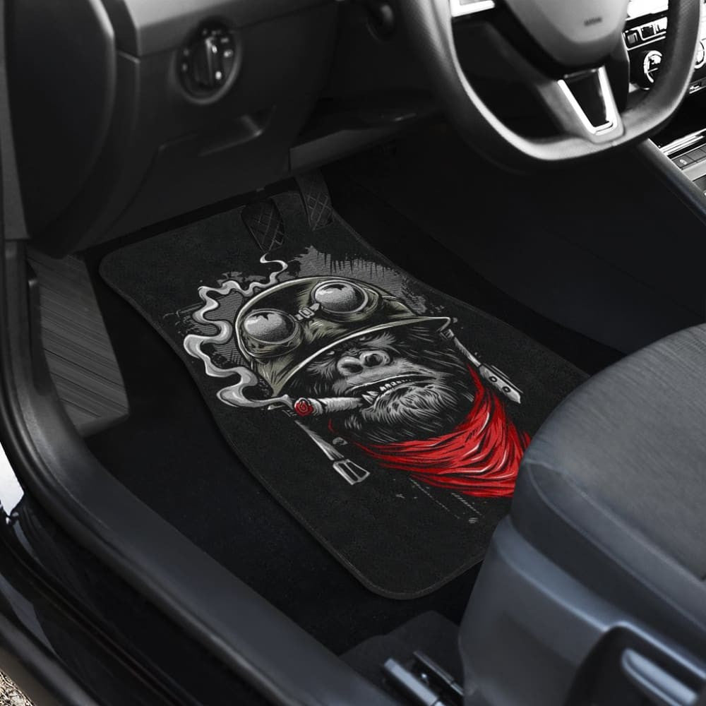 Badass Monkey Smoking Car Floor Mats