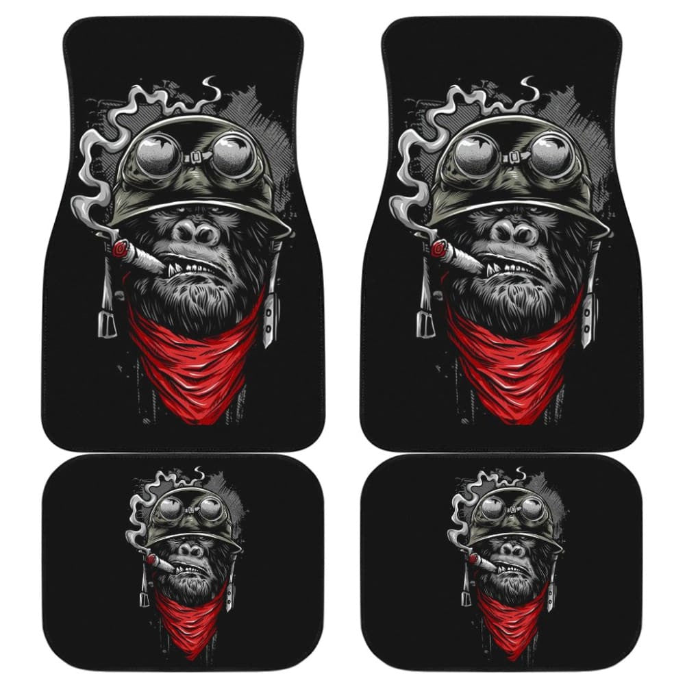Badass Monkey Smoking Car Floor Mats