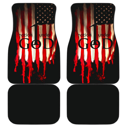 One Nation Under God Proud American Flag Universal Printing Car Floor Mats