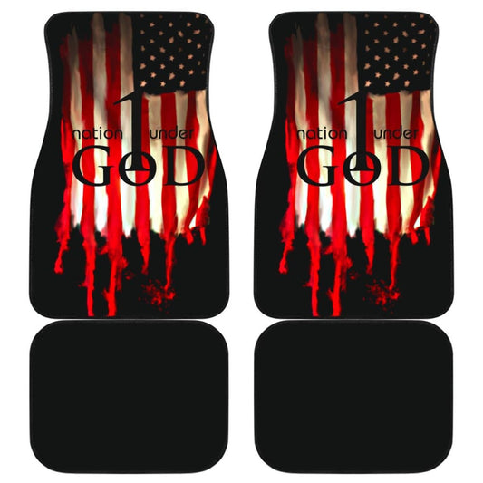 One Nation Under God Proud American Flag Universal Printing Car Floor Mats