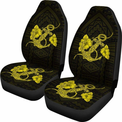 Anchor Yellow Poly Tribal Car Seat Covers -